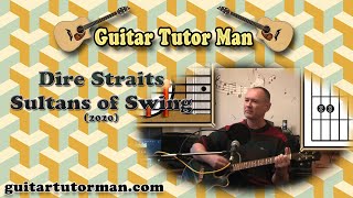 Sultans of Swing - Dire Straits - Acoustic Rhythm Guitar Lesson (ft. my son Jason on lead etc.)