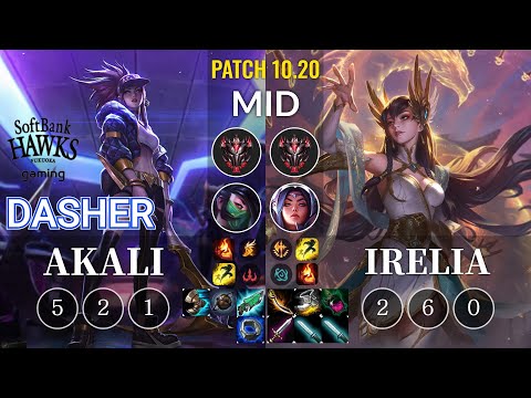 SHG Dasher Akali vs Irelia Mid - KR Patch 10.20