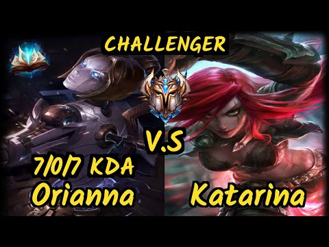 DOPA (Apdo) (ORIANNA) vs KATARINA - 7/0/7 KDA MID CHALLENGER GAMEPLAY - KR