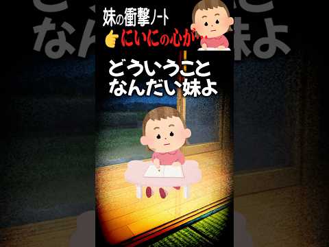 「にいにのこころが…」妹の衝撃ノート【笑える話】【怖い話】