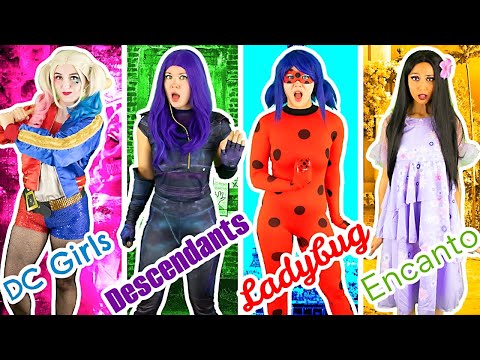ONE stays ONE DISAPPEARS FOREVER! | Ladybug, Descendants, Encanto, DC Girls (Harley Quinn)