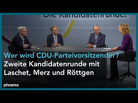 Wer wird CDU-Vorsitzender? Zweite Online-Kandidatenrunde mit Laschet, Merz und Röttgen