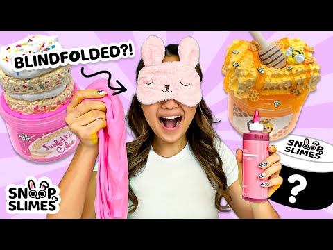 I Tried Making Slime BLINDFOLDED | Snoopslimes 🐰