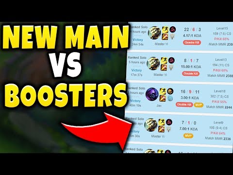 MY NEW MAIN VS. INSANE WIN-RATE BOOSTERS!!! WHO WILL WIN?!? - League of Legends