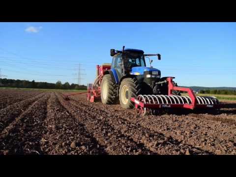 Wintergerste säen 2015: New Holland TM 155+Gaspardo
