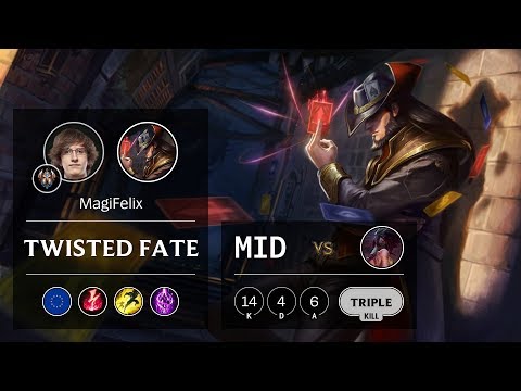 Twisted Fate Mid vs Akali - EUW Challenger Patch 9.24