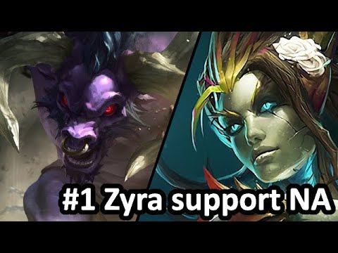 Crazy Draven and solid Zyra teamfighting vs. tanks (vs. MF Alistar)