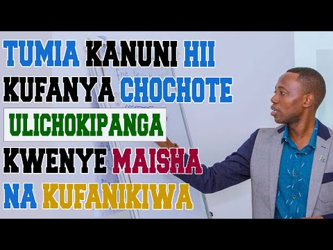 , title : 'Hii Ndio Kanuni Bora Ya Kufanya Chochote Na Kufanikiwa Katika Maisha.'