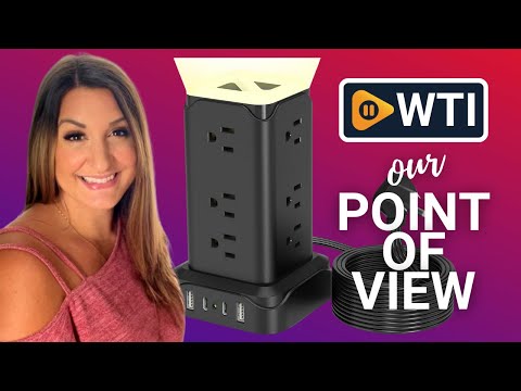 PD20W USB C Power Strip Tower with Night Light - WTI product video review