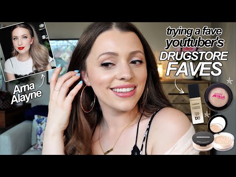 Trying Another Youtuber's DRUGSTORE Makeup Faves