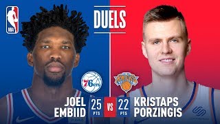 Joel Embiid - Philadelphia Sixers - Kristaps Porzingis - New York Knicks