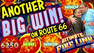 💥 Ultimate Fire Link BIG WIN on Route 66! #liveslotplay #ufl #slots #casino