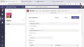 QUICKLY Create an Assignment in Microsoft Teams