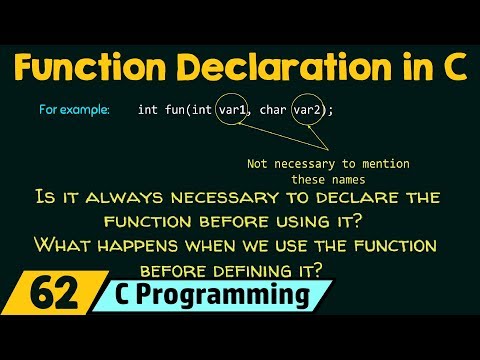 Function Declaration in C