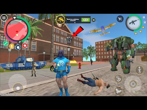 Rope Hero: Vice Town (Wolverine Hero in Vice Town) Rope Burns Butterfly Robot - Android Gameplay HD