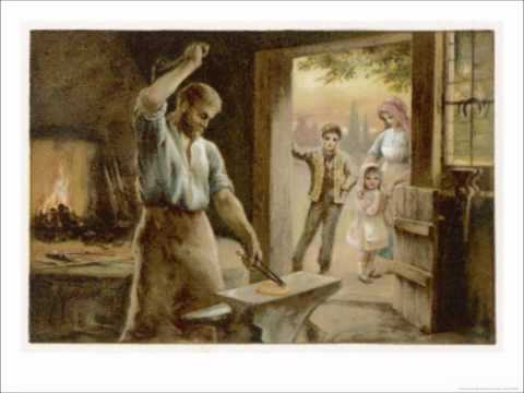 , title : '"The Village Blacksmith" by Henry Wadsworth Longfellow'