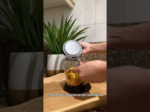 Gambar Kris Stoples Akrilik Kedap Udara Pineapple Medium - Hitam