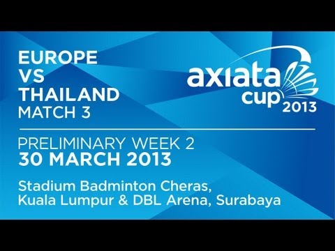 Round 2 - XD - N.Robertson/J.Wallwork (EUR) vs S.Prapakamol/S.Thoungthongkam (THA) - Axiata Cup 2013