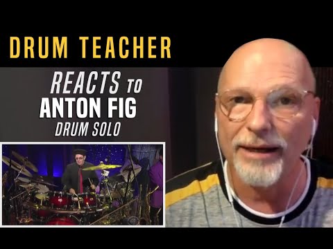 Drum Teacher Reacts to Anton Fig - Drum Solo