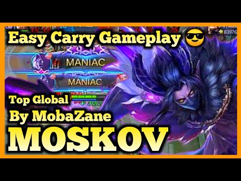 MOSKOV 2X MANIAC GAMEPLAY , BEST BUILD 2020, MOSKOV HYPER CARRY, MOBILE LEGENDS, MLBB MOSKOV