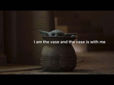 Baby yoda with subtitles