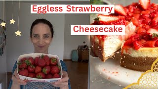 EGGLESS STRAWBERRY CHEESECAKE for KRISHNA