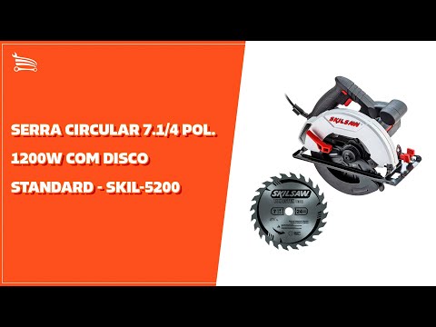 Serra Circular 5200 7.1/4 Pol. 1200W  com Disco Standard  - Video