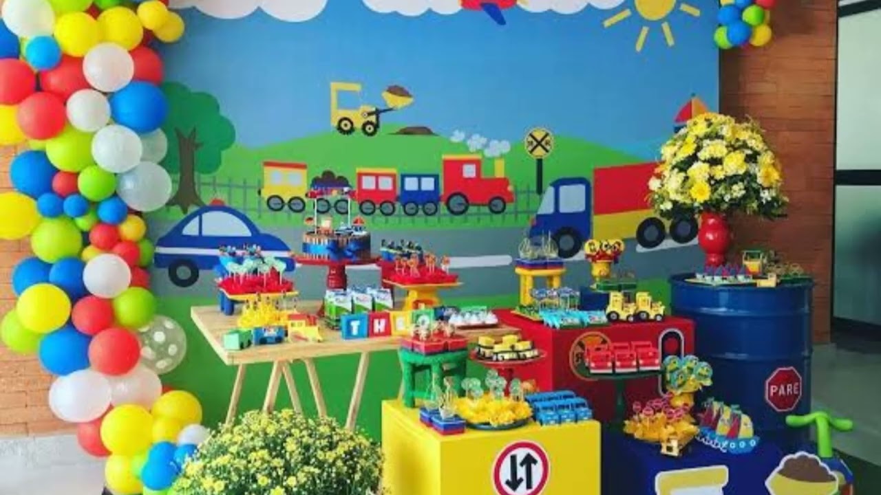 modelos e idéias de decoração festa meio de transporte