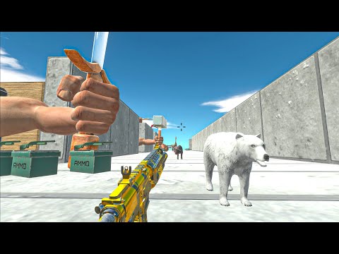 [DEATH RUN FPS] AVATAR WITH ALL WEAPONS IN DANGEROUS PLACE-Animal Revolt Battle Simulator