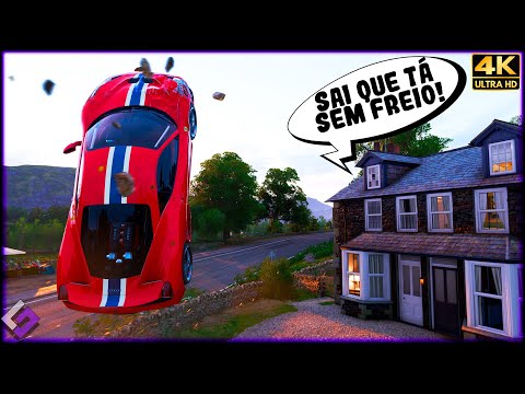 GOLIAS SEM FREIO COM DANO DE SIMULAÇÃO - Forza Horizon 4 "Gameplay 4K 60FPS"