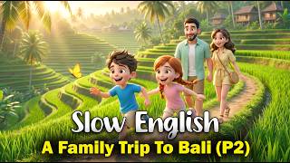 Family Trip to Bali Part 2 | Easy English Listening Practice | English for Beginners (A2 Level)