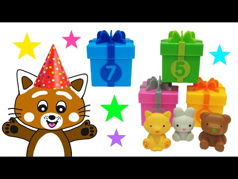 Pukkins fyller år och öppnar roliga paket - Lek och lär - Lek med oss