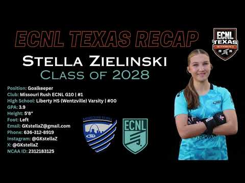 ECNL Texas GK Highlights | Class of 2028 | Stella Zielinski