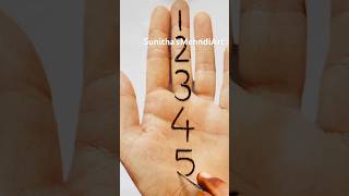 Very Easy Simple Beautiful Numbers Mehndi Design #