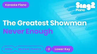Never Enough (LOWER Piano Karaoke) The Greatest Showman