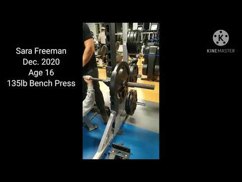 135lb Bench Press | Sara Freeman | Age 16 | Moore H.S. | OK Charge 16UA