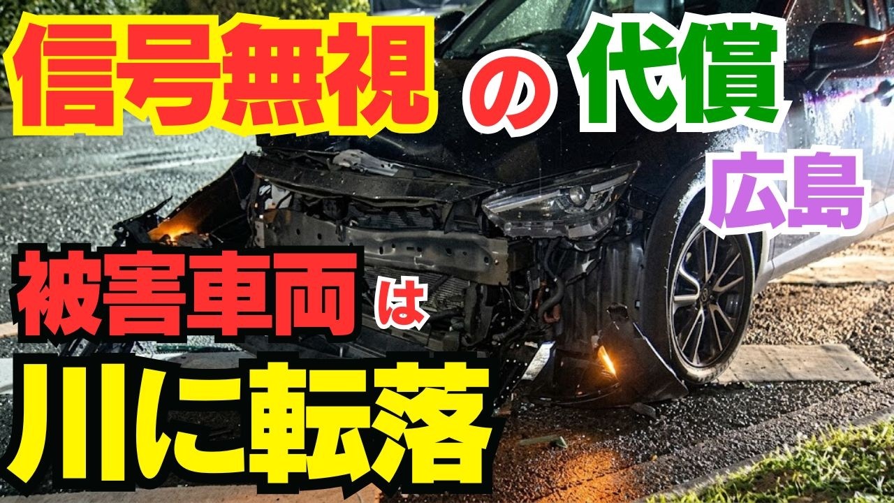 ５２歳女の信号無視【広島市・死亡事故】赤信号無視で車が川へ転落…加害者の過失割合とリアルな損害賠償額を徹底解説
