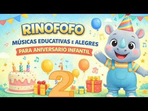 Músicas Educativas para Aniversário Infantil 🎂🎶 | Festa Alegre com o Rinofofo. Volume 2