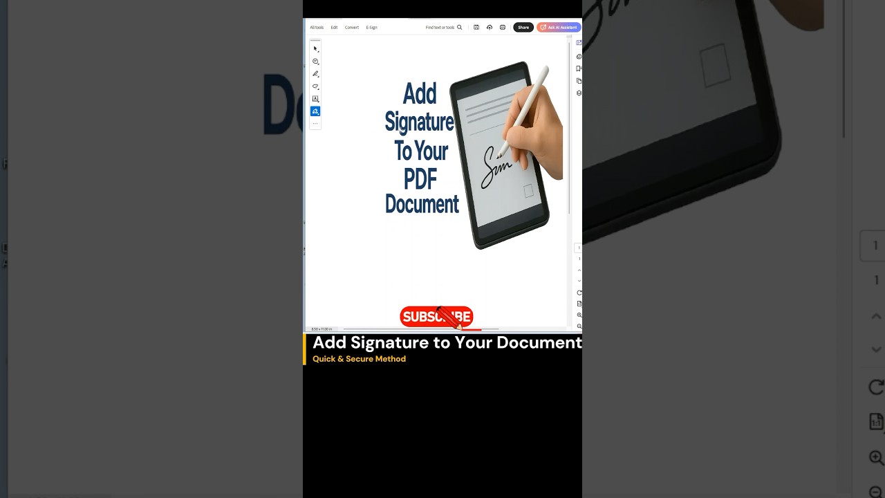 Smartly Sign PDF ✍️📄 | Draw & Save in Seconds ⏱️#trending #signature #draw #shorts #viral #pdf