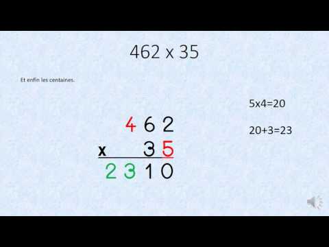 la multiplication à 2 chiffres