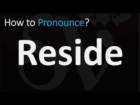 Part of a video titled How to Pronounce Reside? (CORRECTLY) - YouTube