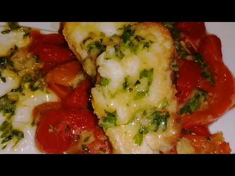 Esgarraet valenciano. Ensalada tibia de bacalao con pimientos asados