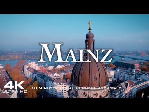 MAINZ 2023 🇩🇪 Drone Aéreo 4K | Wiesbaden Drohne Rheinland-Pfalz Alemanha Deutschland