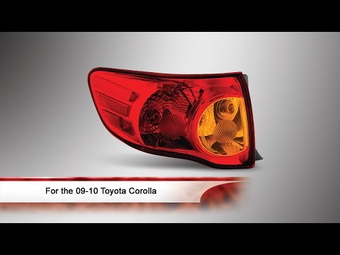 2009-2010 Driver Side Lamp Left Tail Light Assembly For 2009-2010 Toyota Corolla - Driver Side Rear Lamp Replacement Automotive Replacement Light