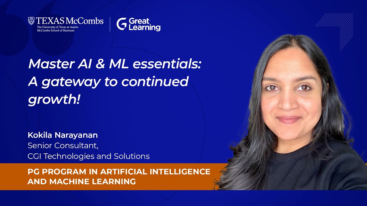Great Learning AI & ML Program Review by Kokila Narayanan from CGI