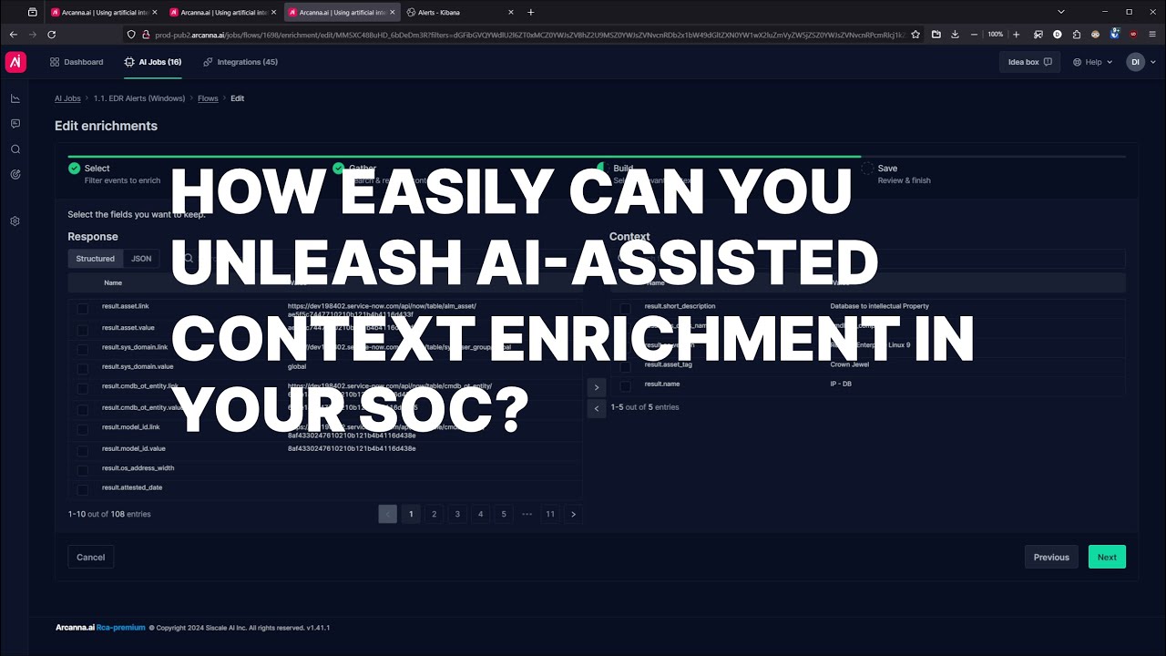 Context Enrichment in Security Operations Centers with Arcanna.ai