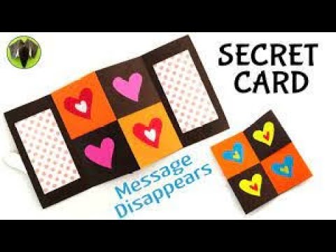 How to Make a Secret Message Disappearing Card