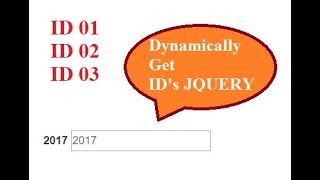 How to use Dynamically ID in JQuery . (HTML Form)