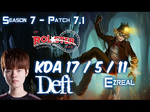 KT Deft EZREAL vs VARUS ADC - Patch 7.1 KR Ranked