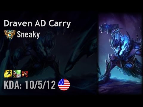Draven AD Carry vs Lucian - Sneaky - NA Challenger Patch 6.8